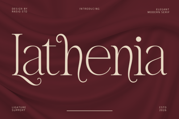 Lathenia: The Display Serif for Modern Luxury Branding