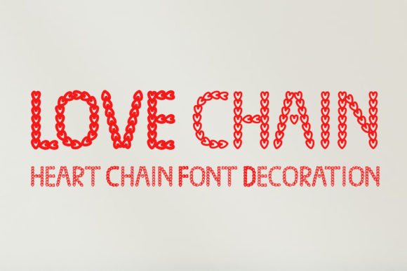 Love Chain: Crafting Visual Joy with a Heart-Shaped Typeface