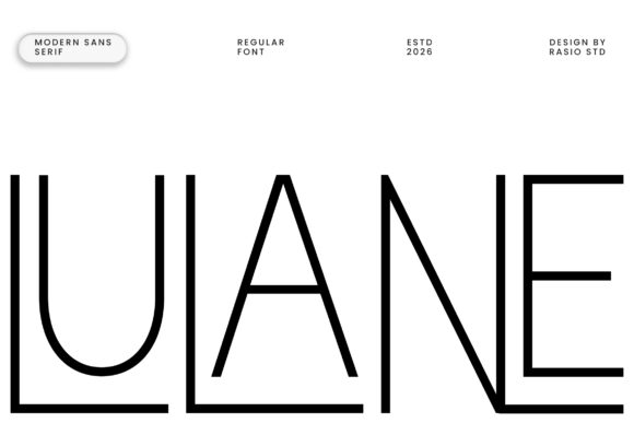 Lulane: A Modern Sans Serif for Clean Branding