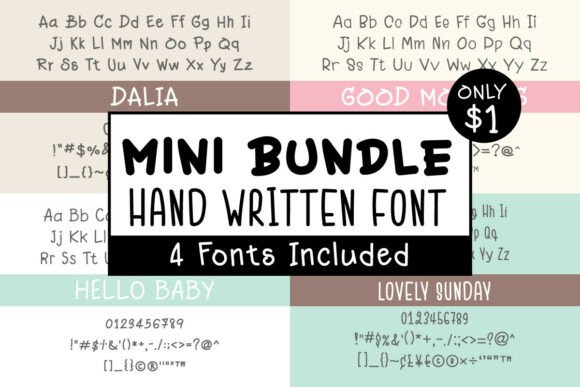 Unlock Sweet, Casual Typography with the Mini Handwritten Font Bundle