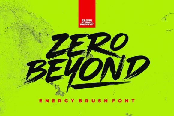 Zero Beyond: The Brush Font That Captures Raw Energy